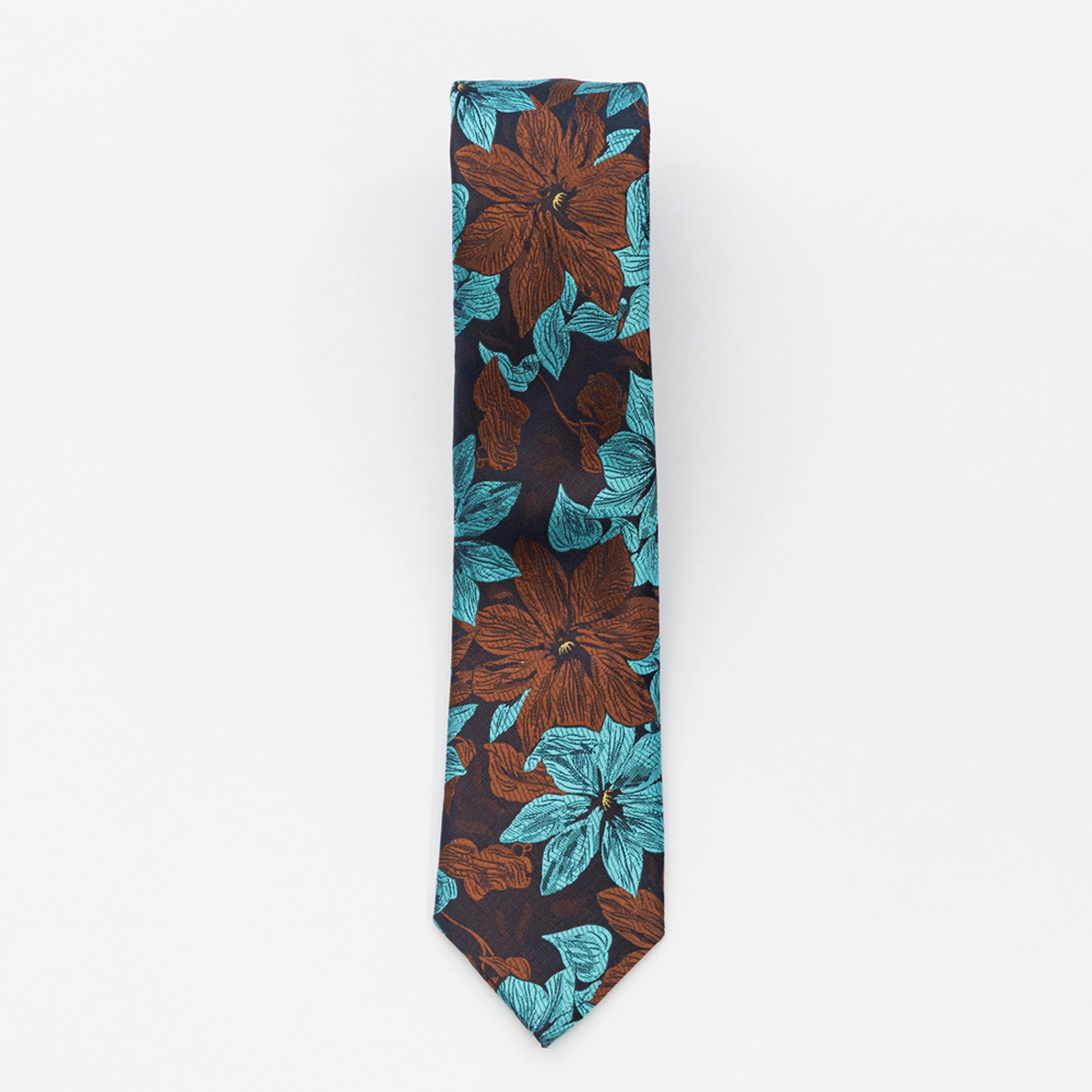 Cravata maro cu model Piatra Neamt