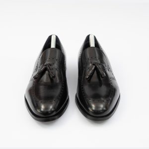 Pantofi negrii din piele cu model Piatra Neamt